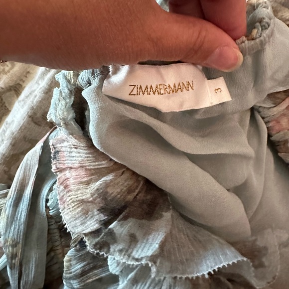 Zimmermann Tempest Off Shoulder Dress Size 3 - Picture 4 of 4